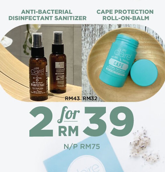 [SPECIAL DEAL ] CAPE + SANITIZER : 2 FOR RM39