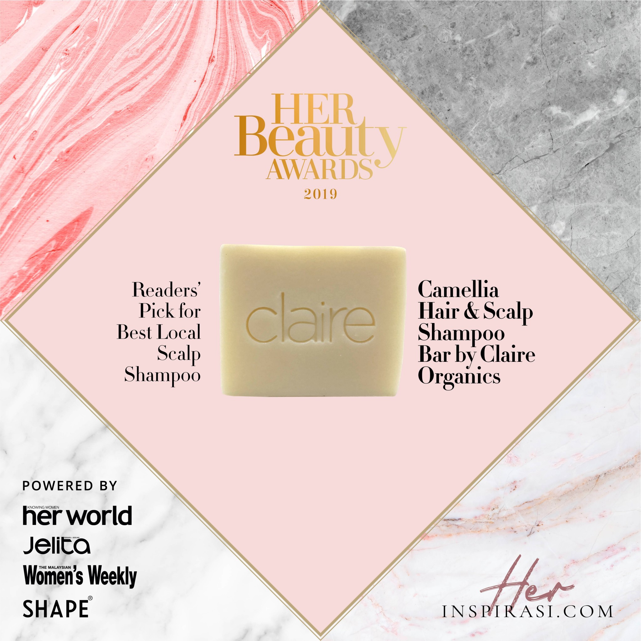 Claire Organics Award @ Best Hair & Scalp Shampoo Bar